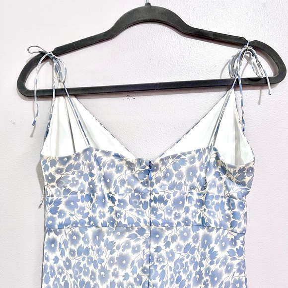 NWT J.Crew Powder Blue 100% Silk Floral Spaghetti Strap Sundress MSRP$128 - Picture 10 of 16